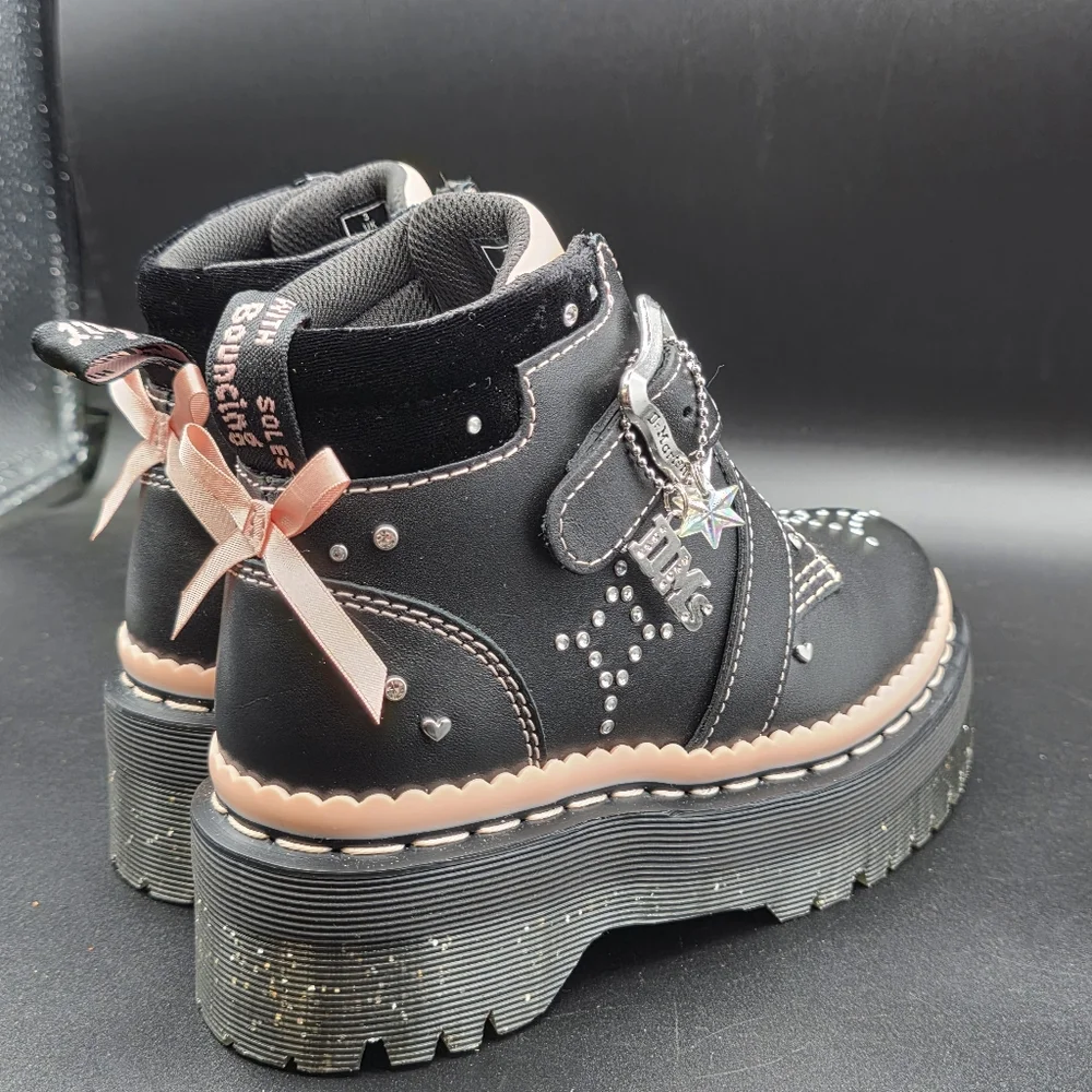 Dr. Martens Women's Caitie Leather Buckle Platform Boot